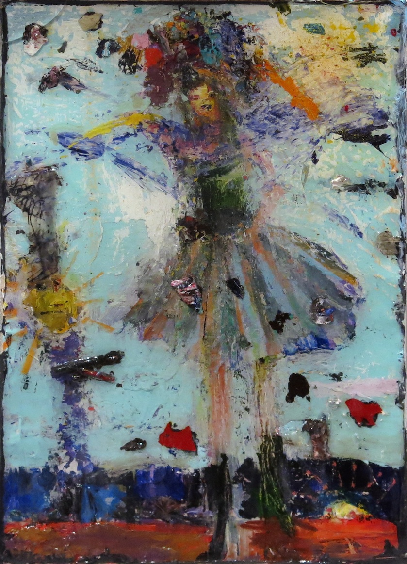  Matt Blackwell,&nbsp; Carries Such An Easy Load,&nbsp; 2013-15, oil and resin on canvas, 12h x 8.25w in. 